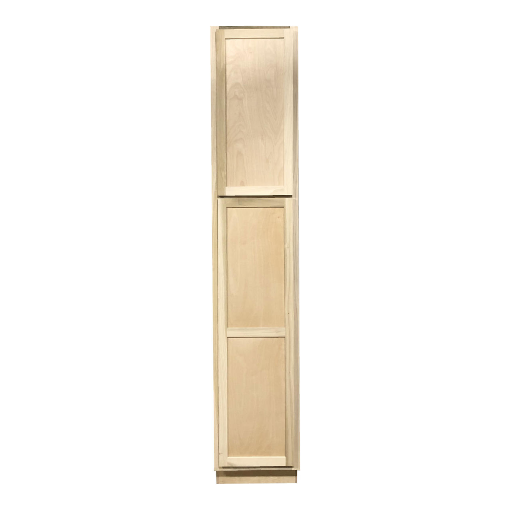 Kitchen Utility Pantry Cabinet | Unfinished Poplar | Shaker Style | 7' x 24" x 24"
